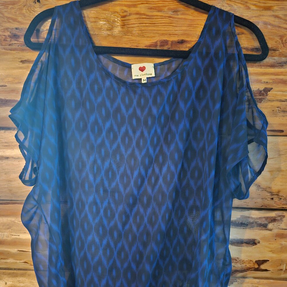 Flowy Black and Blue Shirt